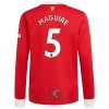 Officiële Voetbalshirt Manchester United Harry Maguire 5 Thuis 2021-22 Lange Mouw - Heren